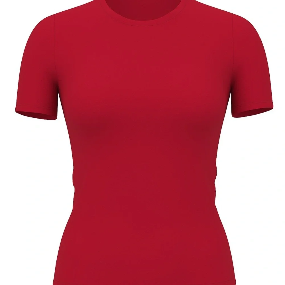 Victoria’s Secret VSX Elevate Tee Red Size Large Performance Top Crew Neck - Picture 3 of 12